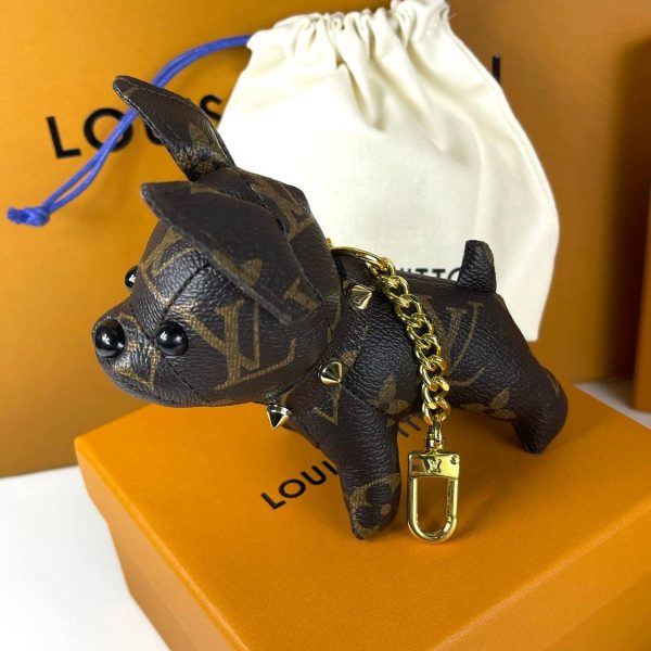 Брелок собака Louis Vuitton (коричневый) ФШБ 019